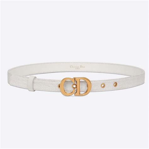 white christian dior belt